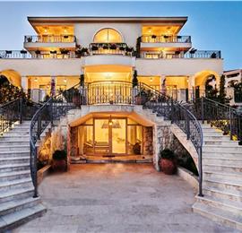 11 bedroom seafront villa with infinity pool near Budvar, sleeps 22